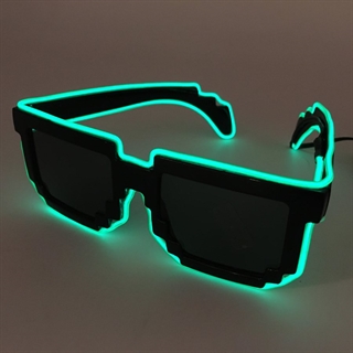 Mosaik brille med lys - Grønt lys